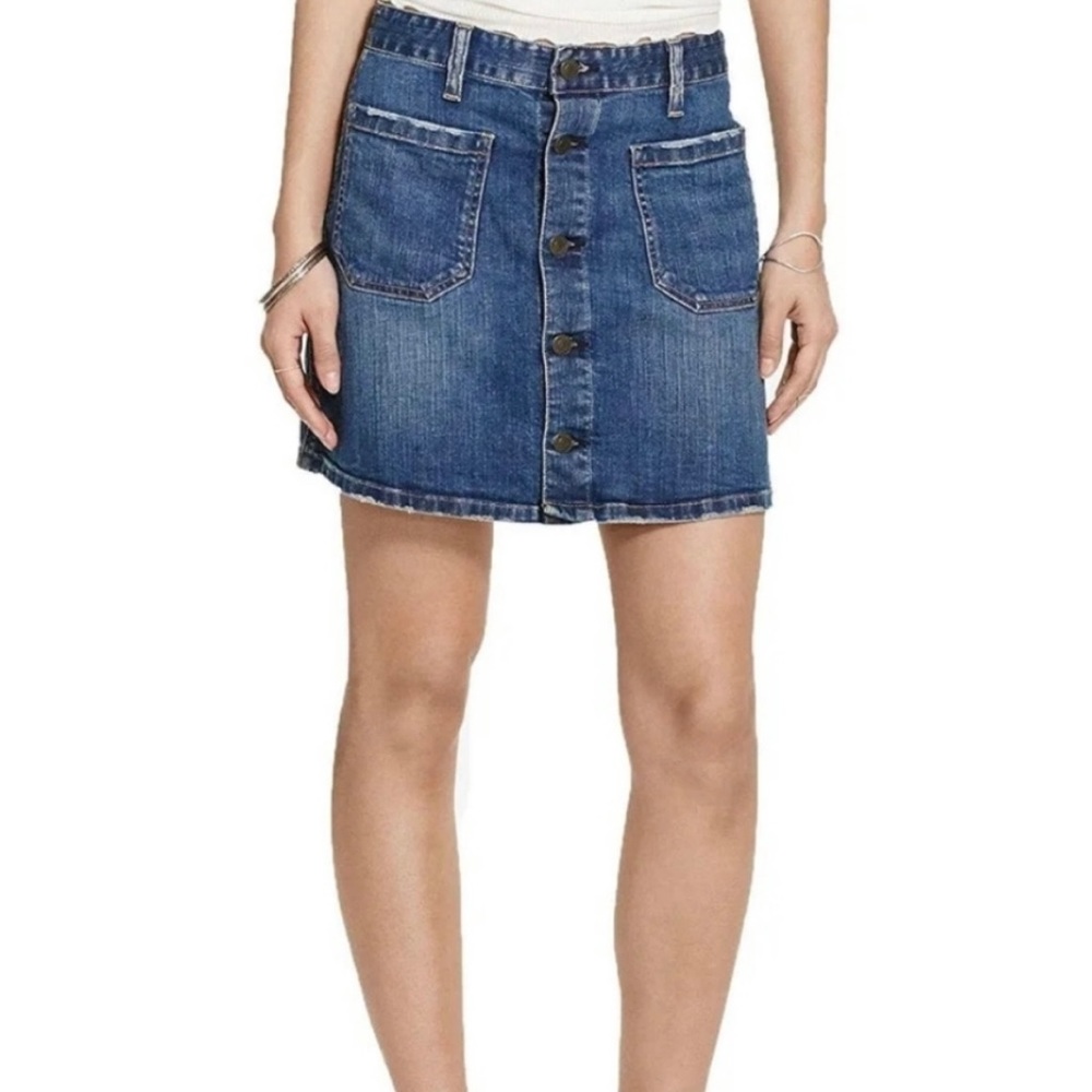 Denim & Supply Ralph Lauren Tilden Denim Mini Skirt Button Down Size 29